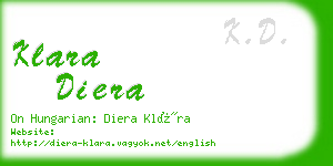 klara diera business card